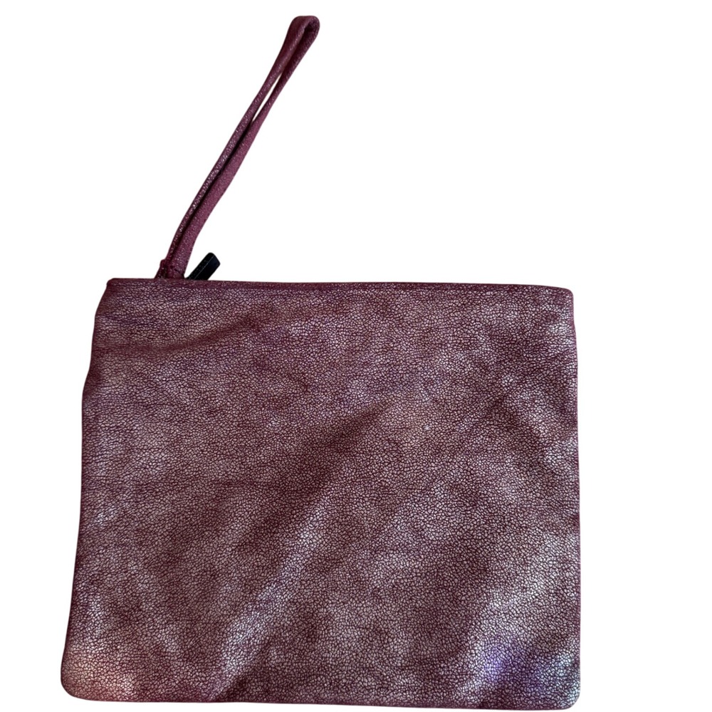 Metallic Plum‎ Wristlet Clutch Bag Purse Colorproof Accessory